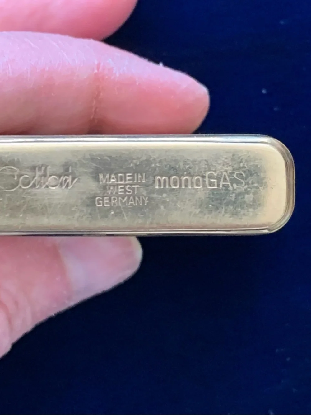 Vintage Colibri Gold Plated Men’s Pocket Lighter Made in Germany